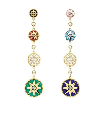 Dior Logo Earrings In Yellow