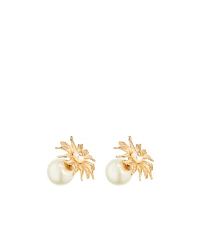 Dior Logo Earrings In Yellow
