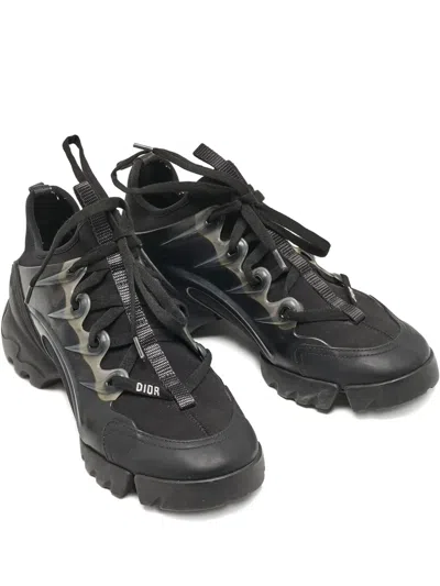 Pre-owned Dior Logo-embossed Sneakers In Black