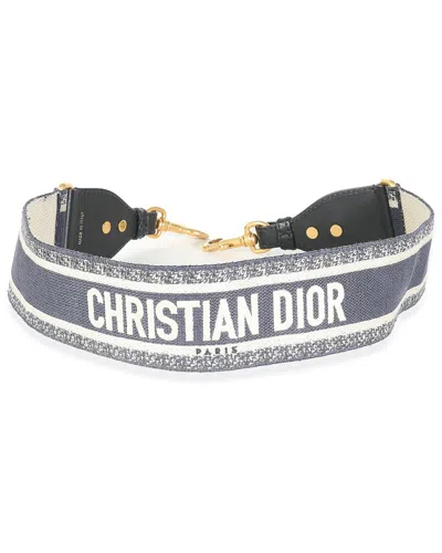 Pre-owned Dior Logo Embroidered Adjustable Shoulder Strap (authentic Pre-loved)