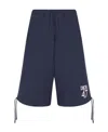 Dior Homme Blue Cotton Clothing Trousers In Blue