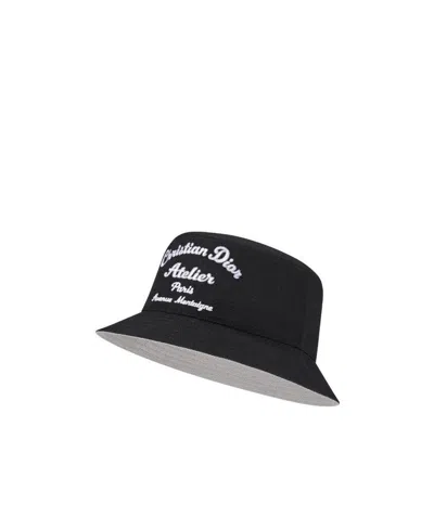 Dior 'christian  Atelier' Bucket Hat In Black
