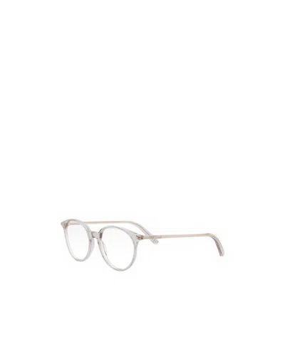 Dior Logo Flat Mirror In Clear Khaki