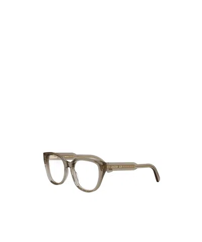 Dior Logo Flat Mirror In Nude