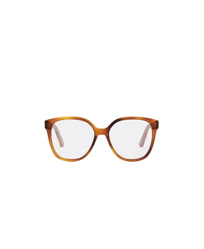 Dior Logo Flat Mirror In Brown