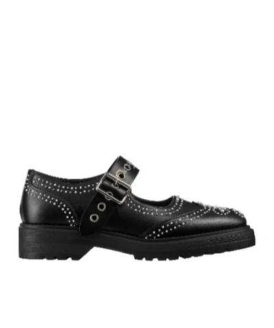 Dior Logo Flats In Black