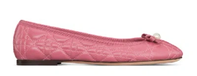 Dior Logo Flats In Pink