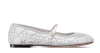 Dior Logo Flats In White