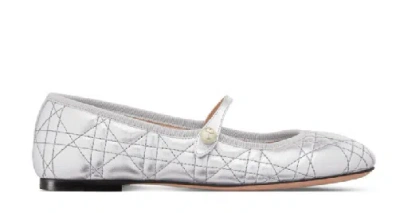 Dior Logo Flats In White