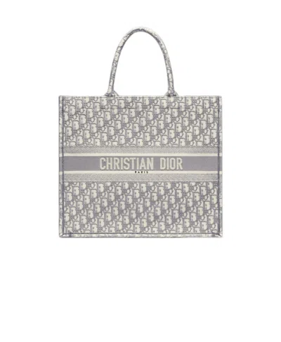 Dior Logo Handbag In Gray