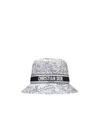 Dior Cappello Da Pescatore D-bobby Toile De Jouy Soleil A Tesa Stretta In White