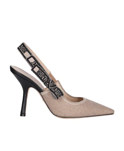 Dior Logo High Heels In Nude
