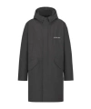 Dior Logo Hooded Parka Coat In Black