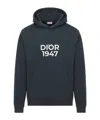 Dior Logo Hooded Sweater In Blue