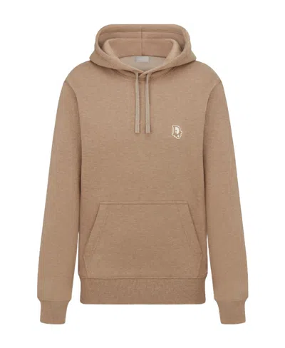 Dior Logo Hooded Sweater In Nude