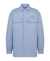 Dior Logo Jacket Shirt In Blue