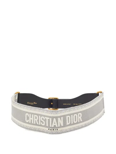 Pre-owned Dior Logo-jacquard Belt