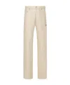 Dior Logo Jeans In Nude