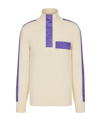 Dior Logo Knitted Pullover In Nude