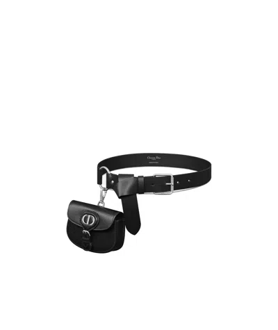 Dior Logo L Belt In Black