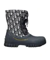 Dior Logo Lace Up Boots In Black