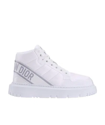 Dior Logo Lace Up Casual Sports Shoes In White