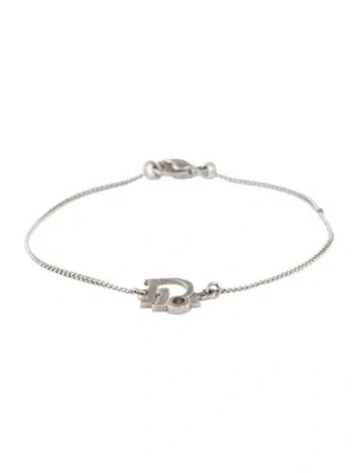 Pre-owned Dior Logo Link Bracelet, 7.25" In Multi