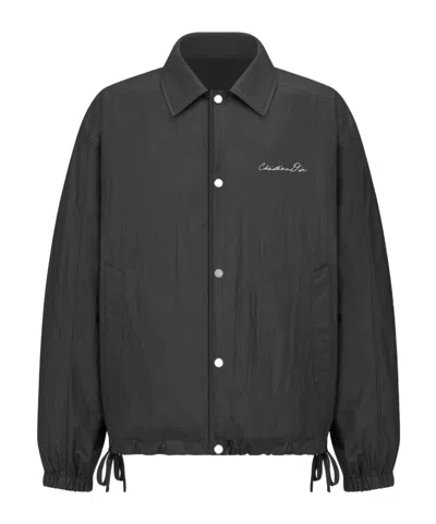 Dior Logo Long-sleeved Casual Jacket In Black