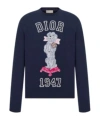 Dior Crew Neck 1947 Cashmere Sweater With Embroidery In Black