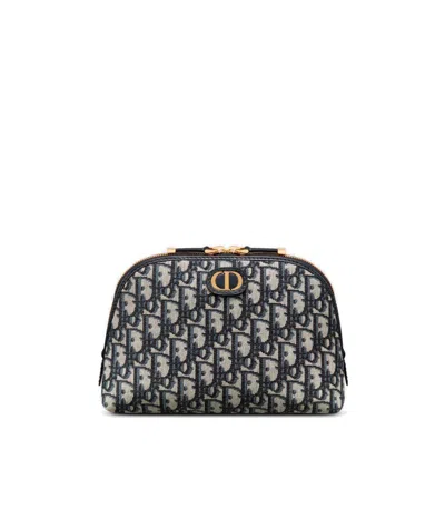 Dior Logo Makeup Bag In Black