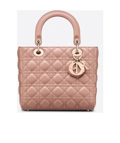 Dior Logo Medium  Handbag In Nude