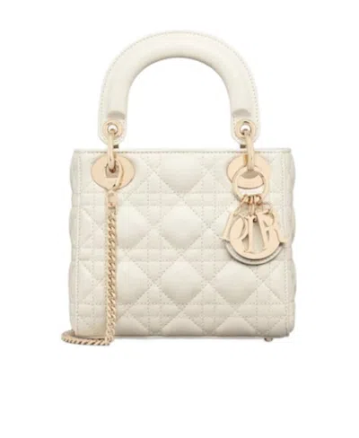 Dior Logo Mini Shoulder Bag In White