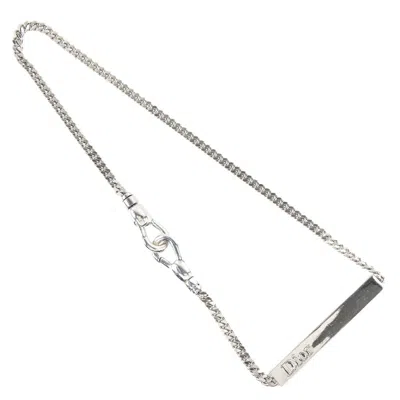 Dior Logo Necklace In Metallic