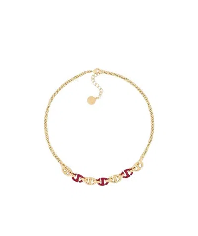Dior Logo Necklace In Yellow