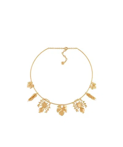 Dior Logo Necklace In Yellow