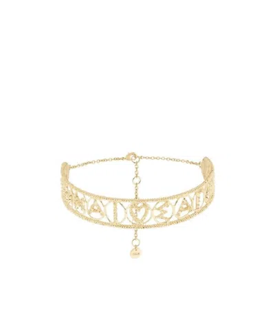 Dior Logo Necklace In Yellow