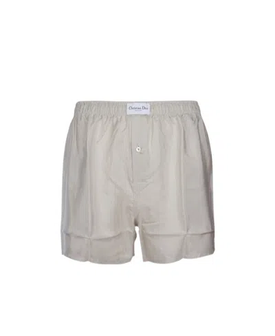 Dior Logo Pajamas Shorts In Gray