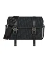 Dior Logo Pattern Shoulder Bag In Black