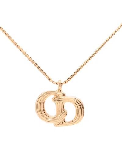 Pre-owned Dior Logo-pendant Necklace