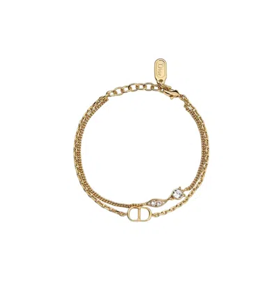 Dior Logo Pendant Necklace In Gold