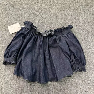 Dior Logo Pleated Blouse In Black