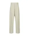 Dior Logo Pleated Casual Pants In Nude