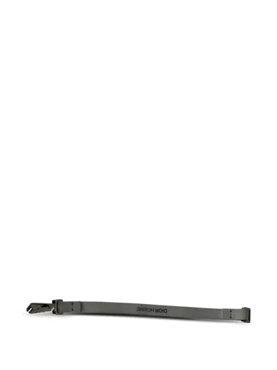 Pre-owned Dior Logo Print Leather Bracelet In Neutral