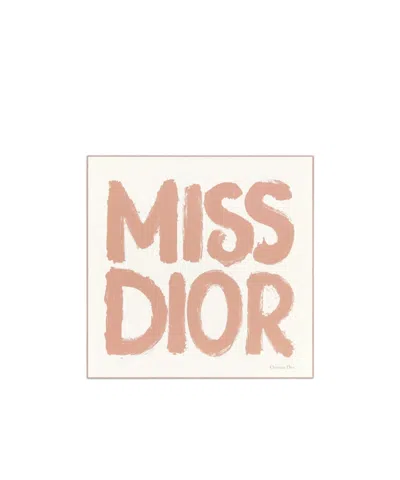 Dior Logo Printed Silk Scarf In White