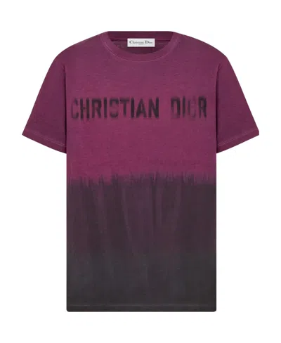 Dior Logo Printed T-shirt In Red