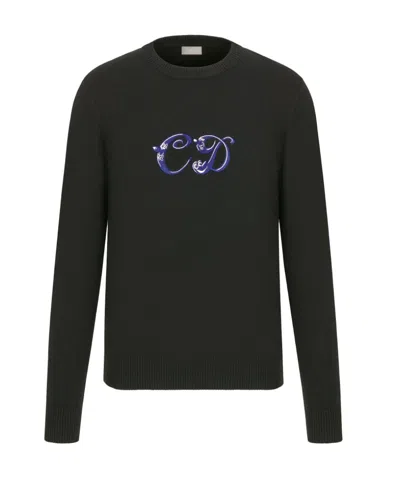 Dior Logo Pullover In Black