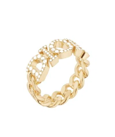 Dior Logo Ring In Yellow