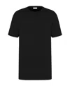 Dior Logo Round Collar Short-sleeved T-shirt In Black