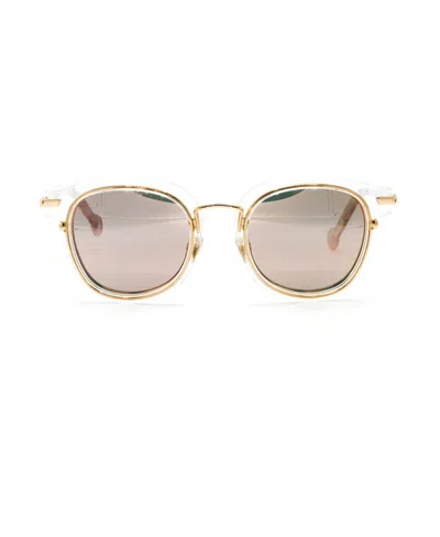 Dior Logo Round Sunglasses In Brown