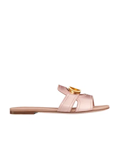 Dior Logo Sandals In Nude